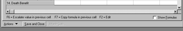 Investment Model Action Bar