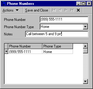 Adding New Phone Numbers