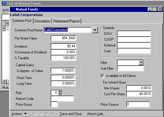 Common Pool Tab